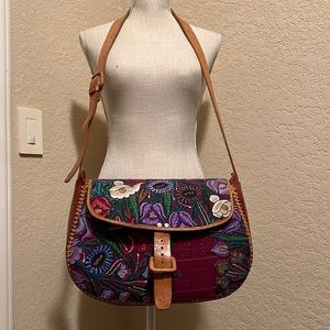 Leather bag from Mexico.